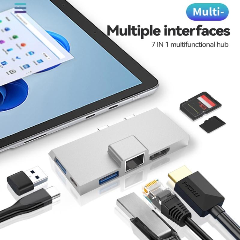 Хаб для    /8/9 - USB 3.0, RJ45, Кардридер, PD 100 Вт и 4K Выход