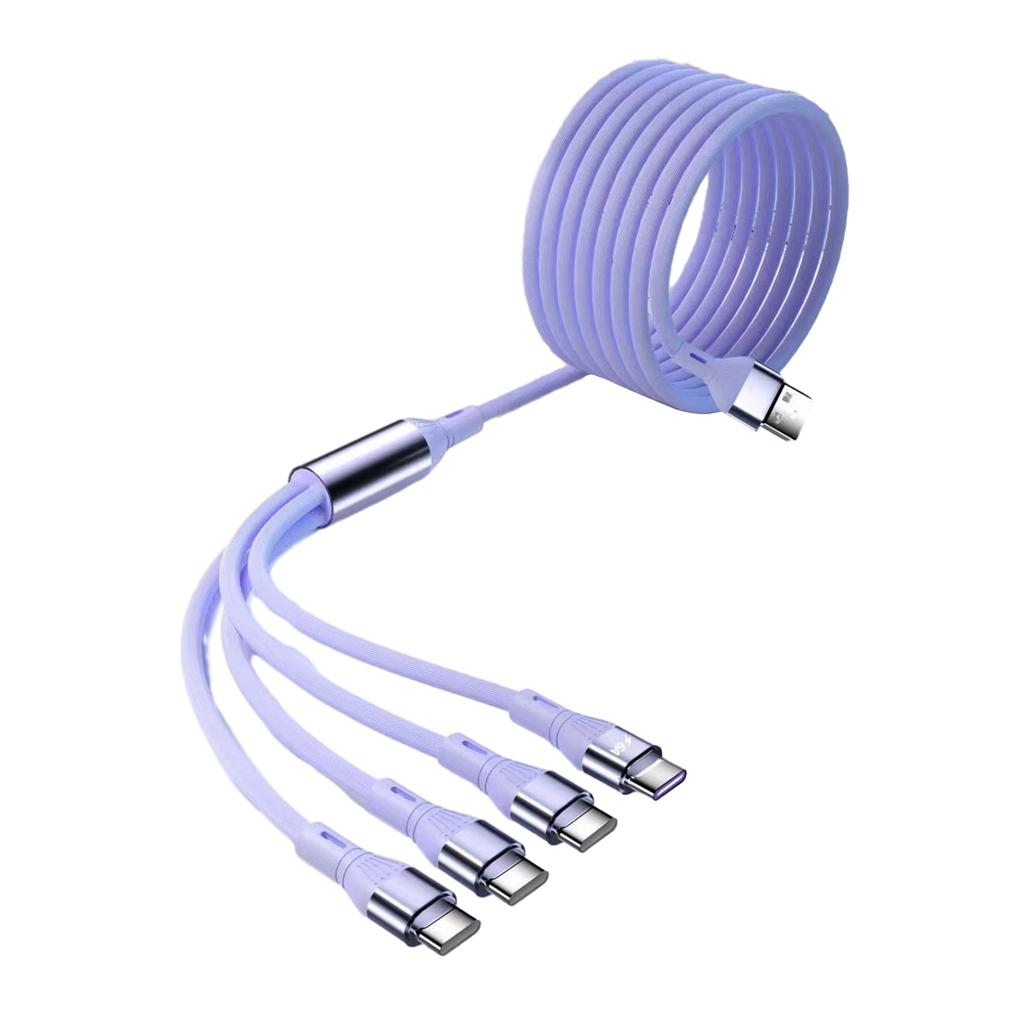 USB Type A Male to 4 Type C Male Splitter Cable USB Multi Charge Cable Connector для телефона High Speed