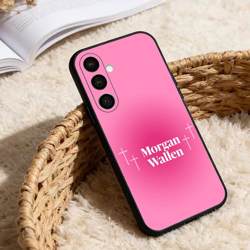 M-Morgan Wallen S-Singer Phone Case For Samsung Galaxy A13,21s,22,31,32,52,53,71,72,73,Soft Black Cover