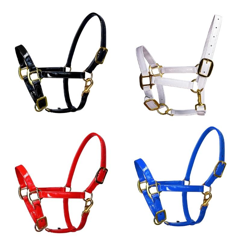 Smell Frees Equestrians Horse Headstall Bridle With Golden Buckles Smooth Soft Leather Surfaces For Effortless Cleaning