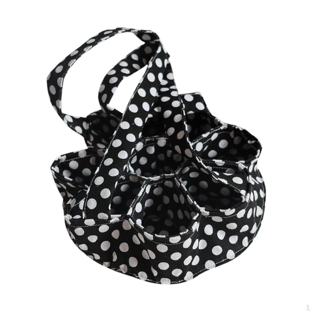 Держатель для корзины для яиц с ручкой, 7 мешочков, холщовая сумка для кухни, фермерского дома, сбора свежих яиц