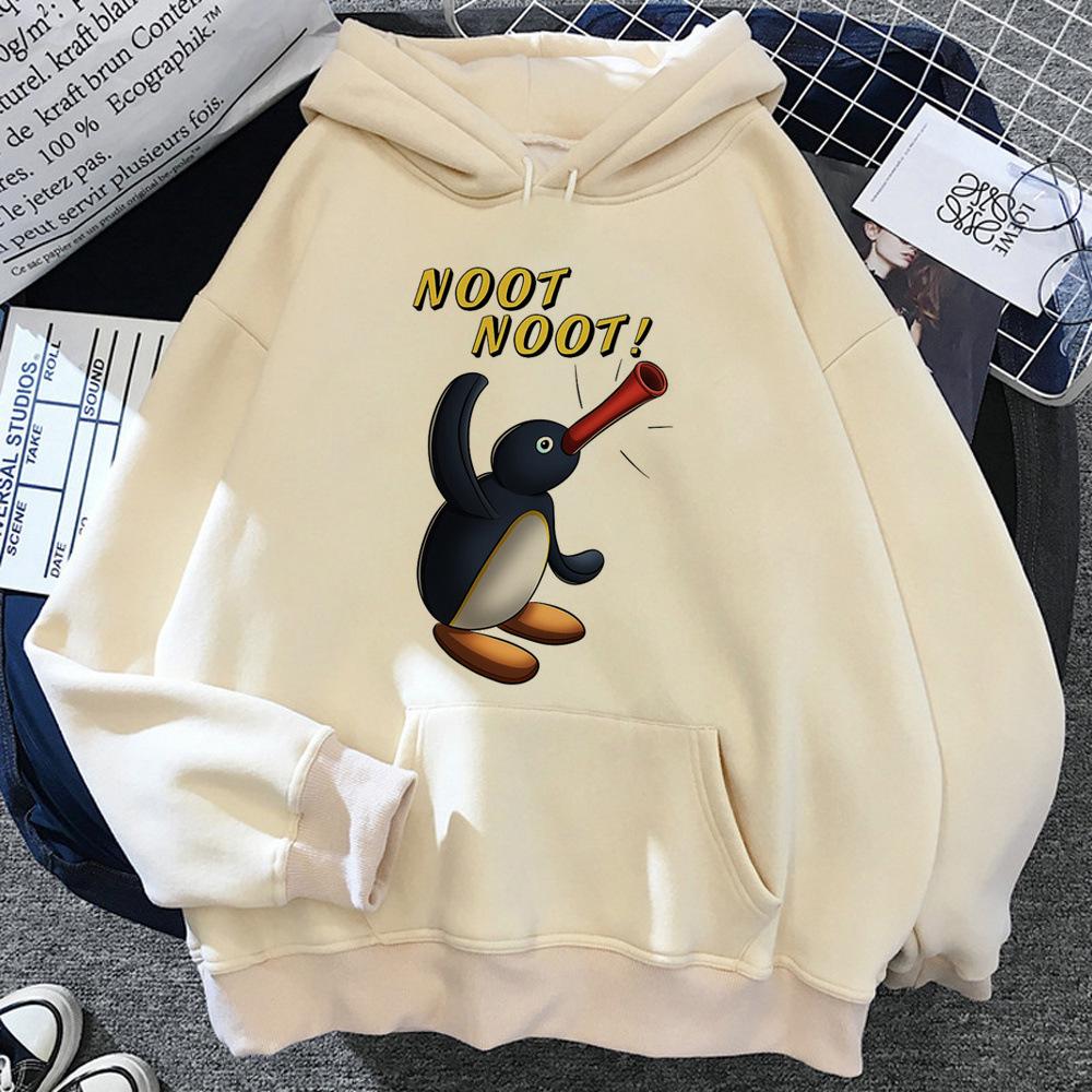 Толстовки Pingu женские винтажные харадзюку Флис японские свитшоты
