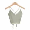 Women Sexy V-Neck Tops Bandage Solid Color Summer Knitted Tank Top Camis