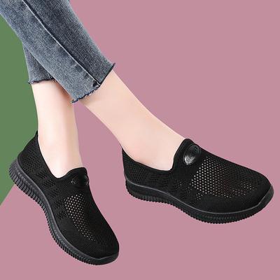 Летняя сетчатая полая дышащая повседневная женская обувь мягкая подошва обувь женская на одном педале