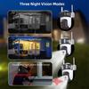 ICSEE Xiongmai Wireless Outdoor PTZ Camera with Three-Lens, Three-View, and Full-Color Monitoring