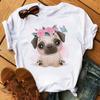 Cute French Bulldog T-shirt Animal Harajuku Print Pattern Shirt Fun French Bulldog Short Sleeves Animal Lover Tshirt Dog Mom Tee