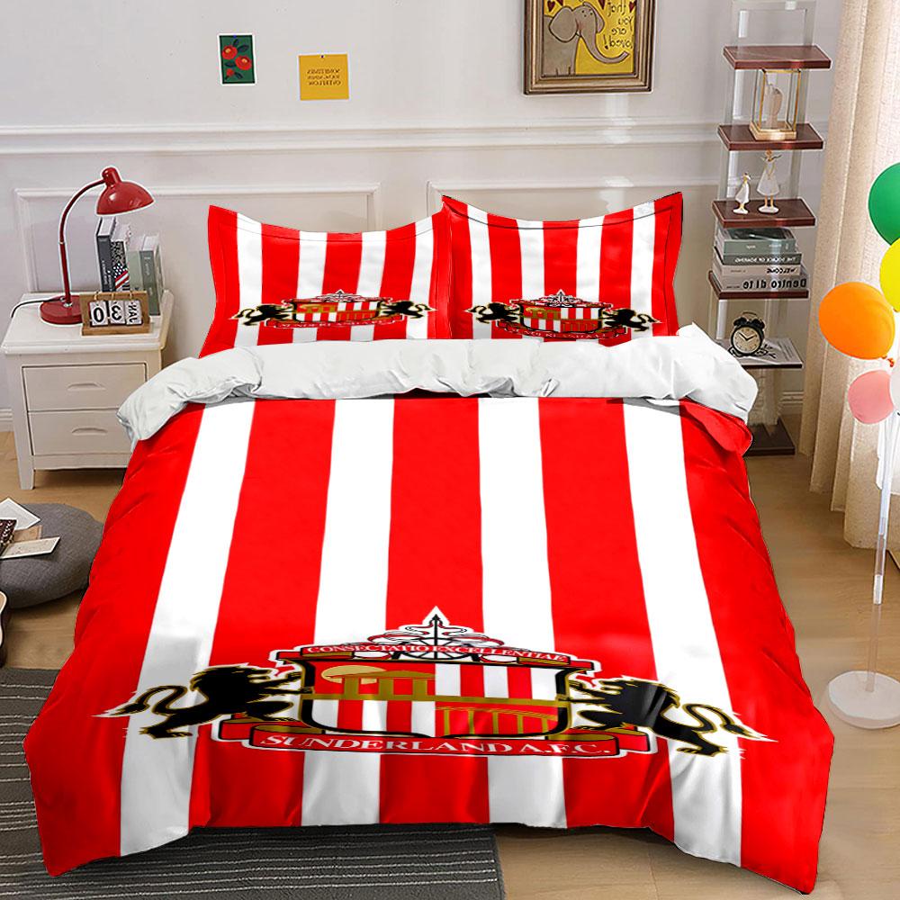 Red-and-white stripes, Sunderland AFC. Bedding sets Duvet cover sets Duvet covers Pillowcases(1*Duvet Cover 2*Pillowcases without duvet insert)