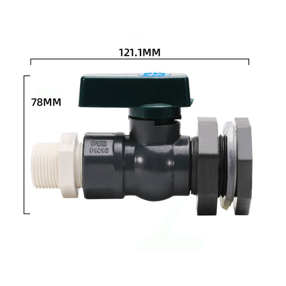 PVC Rain Barrel Valve 3/4 Inch Water Barrel Spigot Kit Durable Fitting Adapter