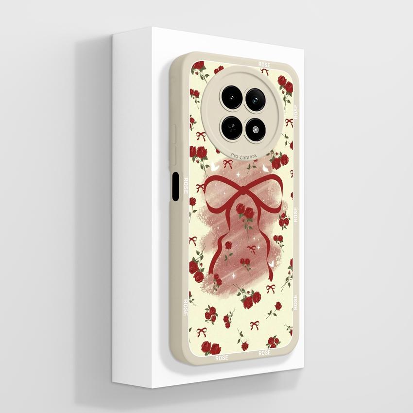 Чехол для Oppo Realme 12 13 14 P1 P2 Pro 14T 12X Сумки для телефона Милые узоры с медвежьими лапками Жидкий силикон Улучшенный пыленепроницаемый защитный чехол для корпуса Oppo