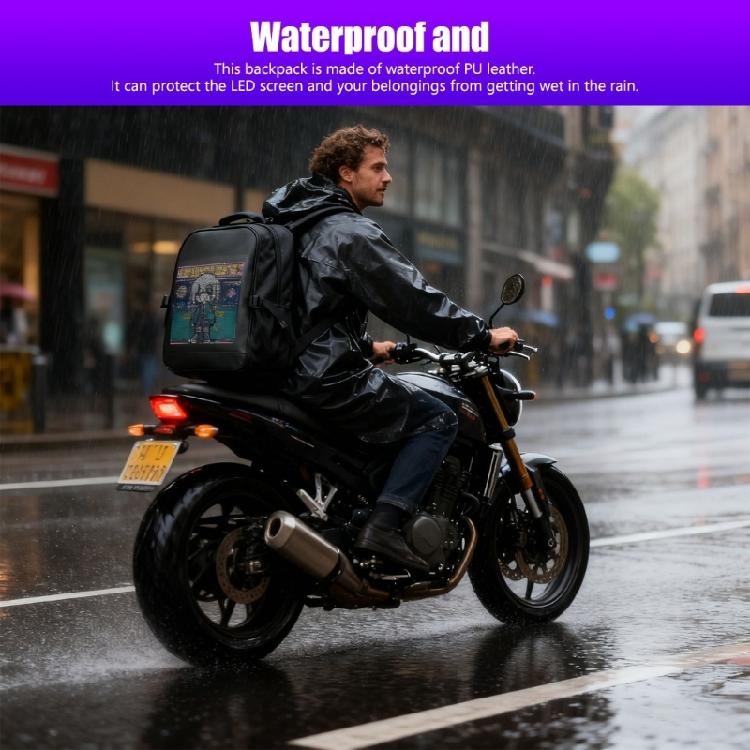 Светодиодные Рюкзаки Многофункциональные Рюкзаки для Ноутбука Мотоциклетные Рюкзаки со Светодиодным Дисплеем Модные Рюкзаки DIY для Повседневного Использования