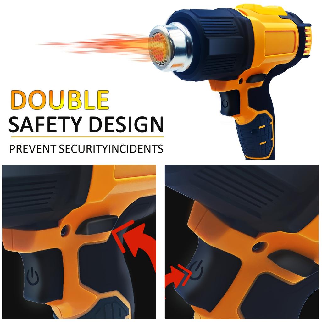 Беспроводной термофен на 20 В, быстрая термосварка при температуре 1022 градуса по Фаренгейту, для термоусадочных трубок, идеально подходит для поделок, термоусадочной упаковки, электроники