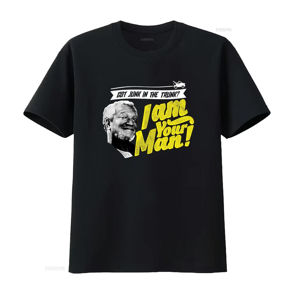 Redd Foxx Junk In The Trunk Mens T Shirt Sandford Sons Fred I Am Your Man Design Unique Print vintage Washed homme Breathable
