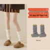Solid Color Women's Knit Flared Leg Warmers - Y2K Style Long Socks for Spring and Autumn