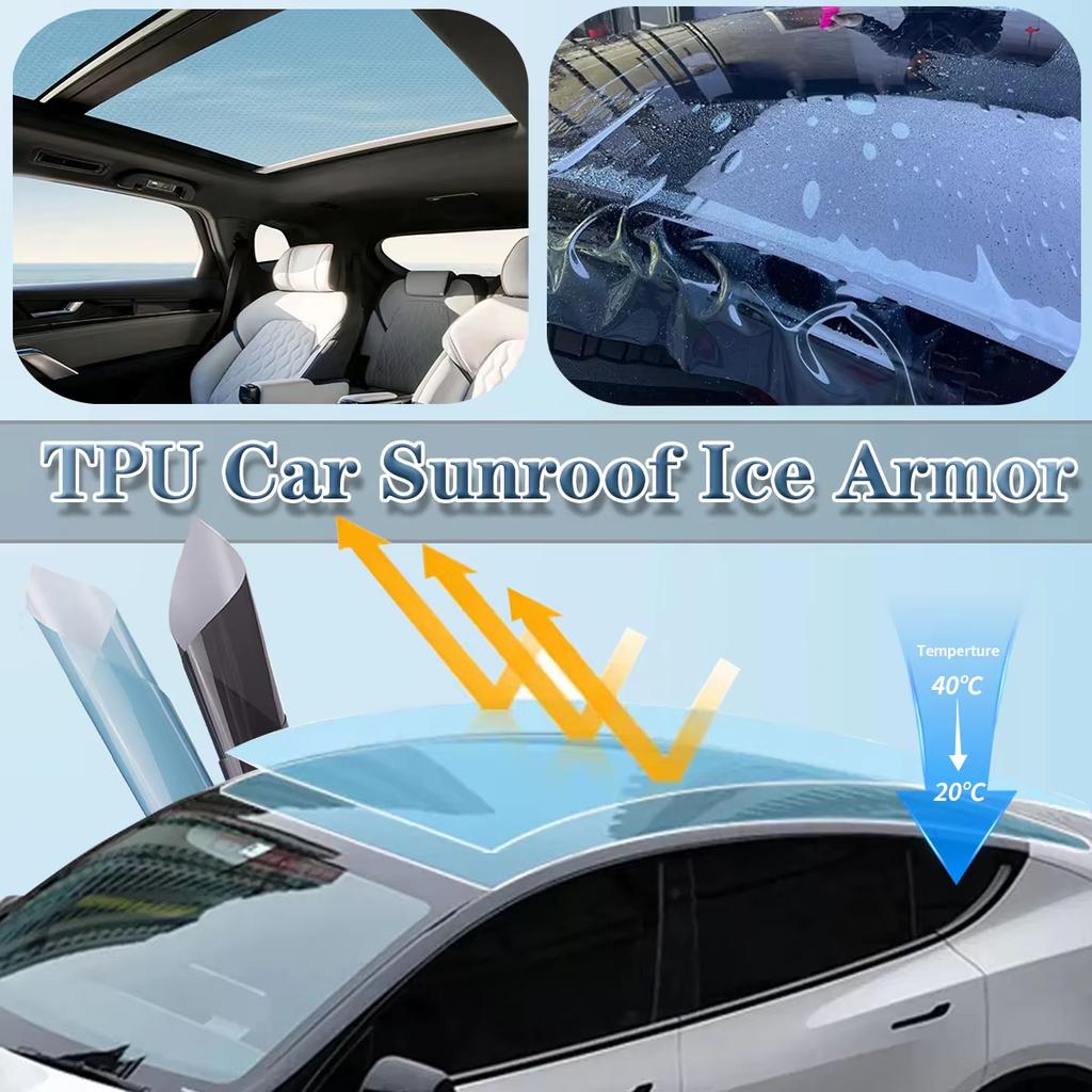 TPU PPF Car Sunroof Insulation Film For MG MG4 EV Trophy 2024 2025 2026 Ice Armor Protection Resistant Car Sunroof Stickers