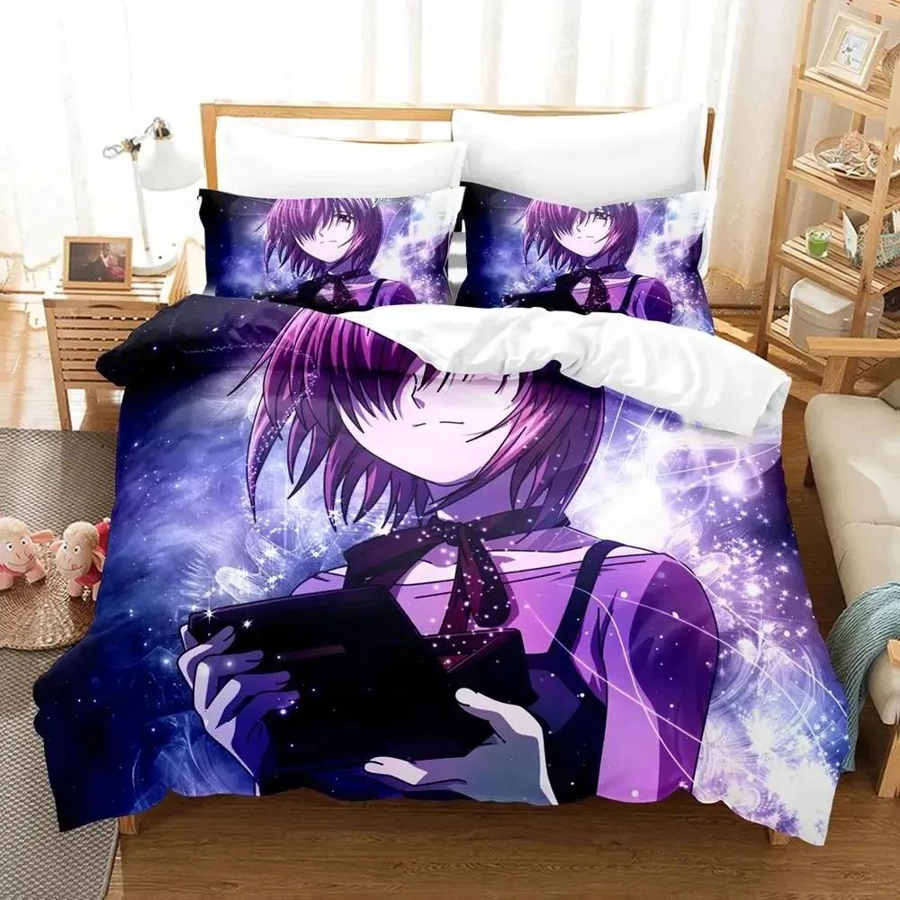 Новый Аниме Elfen Lied Комплект Постельного Белья Мягкое Пододеяльник Комплект Постельного Белья Удобный Пододеяльник Наволочка Теплое Одеяло Размеры King Queen Для Мальчиков