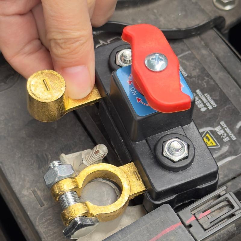 Universal Car Battery Terminal Switch 12V 24V Quick Cut-off Disconnect Isolator Auto Manual Power Saver for RV Truck Marine