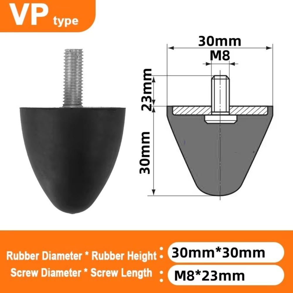 Male Female Thread Vibration Isolation Base M6 M8 M10 M12 Shock Absorbing Pads Silent Operation