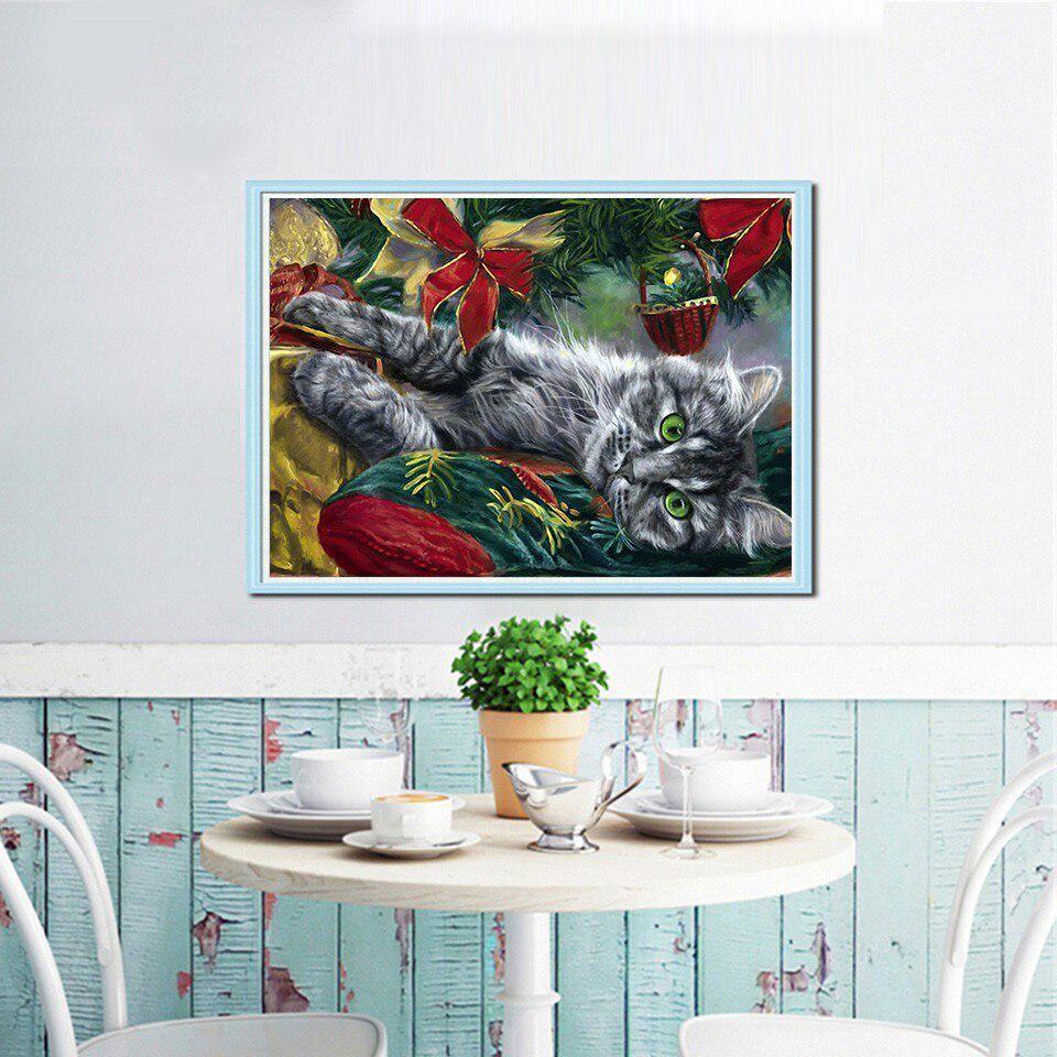 Алмазная мозаика Кот 5D DIY Алмазная картина Животное Алмазная вышивка Крестом