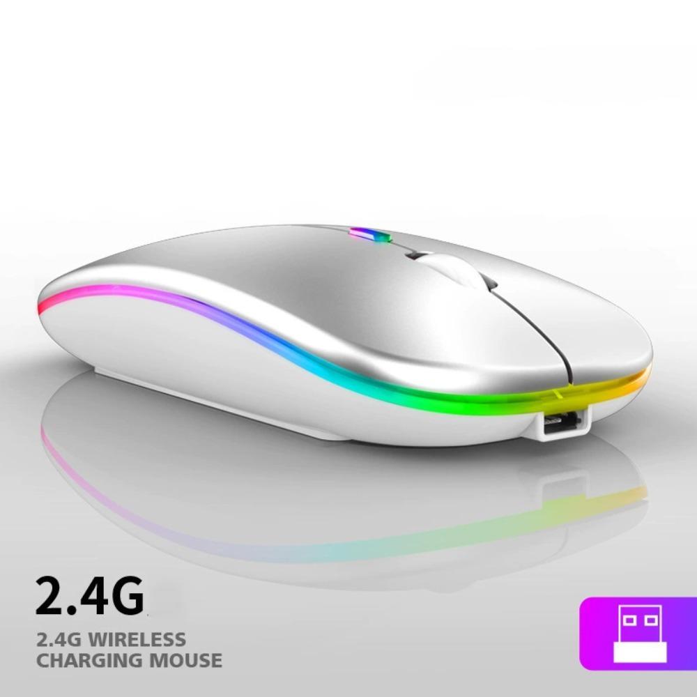 LED Light Computer Silent Mouse Colorful Gaming Bluetooth Mouse Wireless Mouse PC/Laptop
