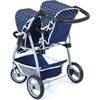 Voiture De Poupée Twin Bleu 60 Cm - BAYER - Pour Fille - Jouet En Plastique Pour Enfant De 2 À 10 Ans