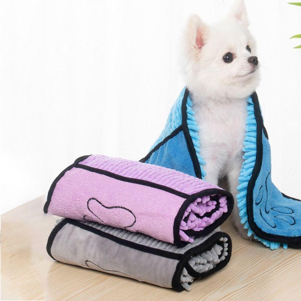 Удобное полотенце в виде перчатки для домашних животных, мягкое полотенце-халат для собак, быстросохнущее полотенце для кошек, очищающее
