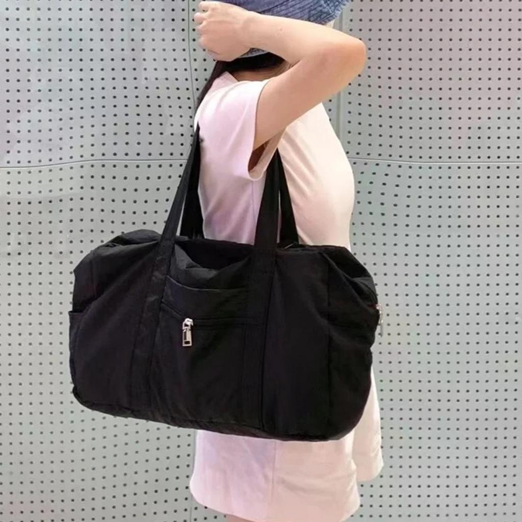 Niche Large-Capacity Short-Distance Travel Bag Girl Pink Commuter Tote Bag Portable Shoulder Bag Factory Goods