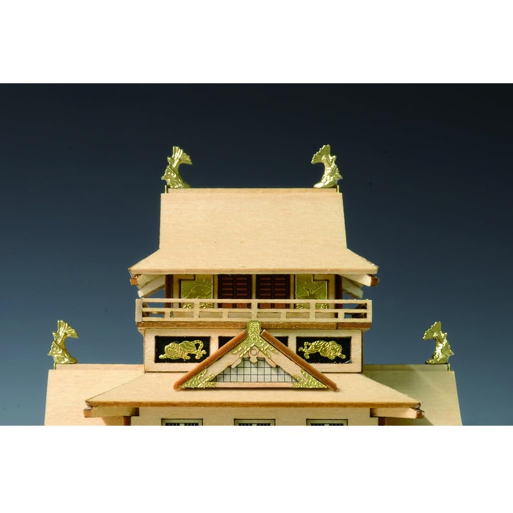 Деревянная модель замка Осака от Woody Joe, сборочный комплект 1/400 (Строительство)
