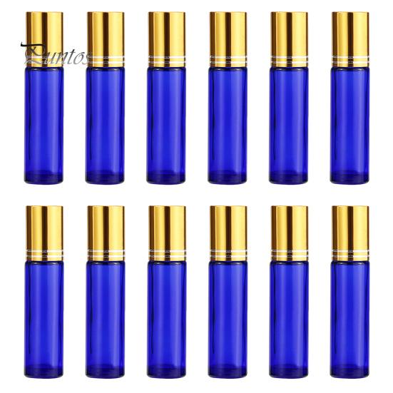 3/12 шт., флаконы с роликовыми шариками для эфирного масла, многоразовые пустые бутылки из прозрачного стекла с роликовыми шариками из нержавеющей стали для парфюмерии, косметического лосьона Essential