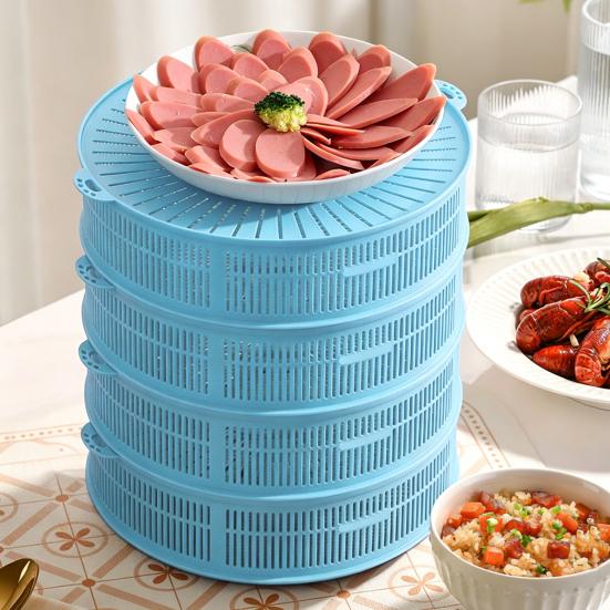 Складная сетчатая крышка для еды с крышкой, многофункциональный купол для овощей, пельменей, морепродуктов, мяса, экономичная кухонная принадлежность