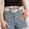 Sequin Retro Y2k Belt Shiny Jeans Waistband Fashion Rhinestone Waistband Spicy Girl