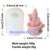 3D Santa Claus Snowman Candle Silicone Mold DIY Cake Making Tool Christmas Decor Gift Scented Candle Plaster Resin Mould