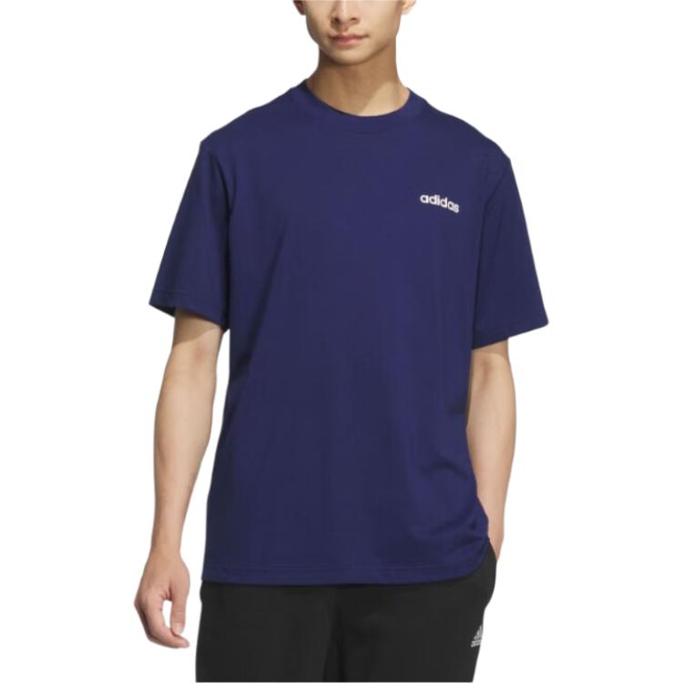 adidas Футболка унисекс темно-синяя JL9652