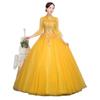 Color yarn 1011 new chorus performance student vocal solo art exam puffed yarn long evening dress female summer