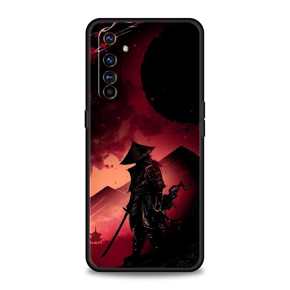 Чехол для телефона с рисунком Самурайское искусство Японии для Realme 10 9 8 5G 7 6 GT2 Pro Plus 9i 8i C21 C11 C25 C35 GT Neo 2 3 3T Мягкая черная крышка