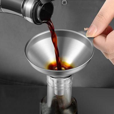 Воронка из нержавеющей стали, набор из 5 предметов, металлическая воронка большого/маленького диаметра, кухонная воронка для заливки масла, кухонные принадлежности