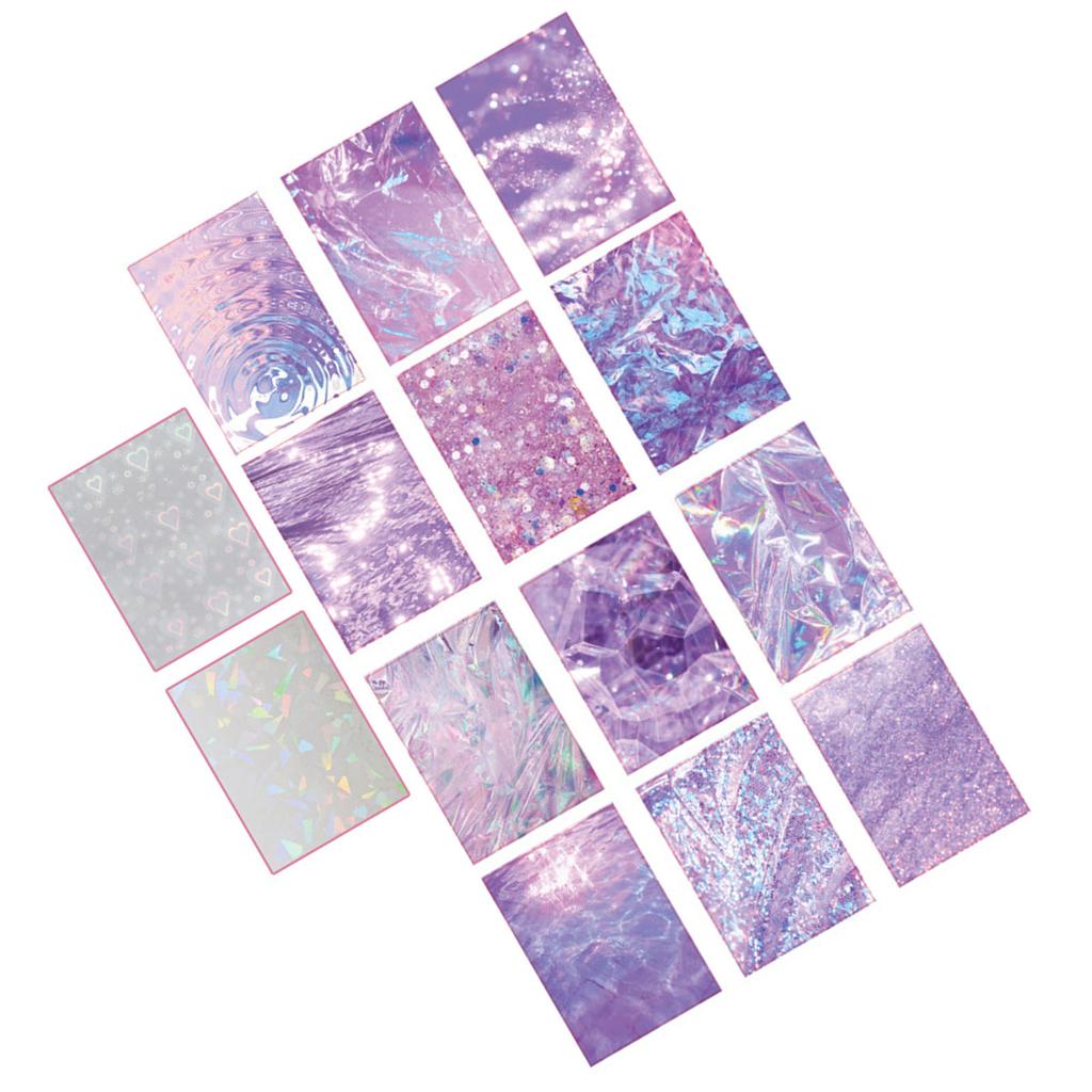 14 шт. фольга голографическая наклейка эстетическая легко наносится ПЭТ долговечная наклейка для скрапбукинга для альбома