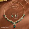 Свадебное платье Вечернее платье Ожерелье Серьги Комплект из двух предметов с аксессуарами Цепочка на ключицы Женский модный набор ювелирных изделий