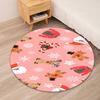 Christmas Printed Round Rug Carpet Chair Rug Area Rug Entryway Doormats,for Office Chair Living Room Bedroom Kitchen Room.