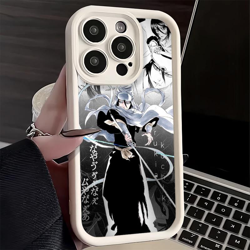 Чехол для телефона iPhone 17 Air 16E 15 16 Pro Max Bleach Кучики Рукия Чехол 14 Plus 13 12 Mini Мягкий Силиконовый Fundas