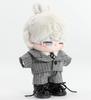 AXLUCE Plush Clothes - 10cm Suit, Shirt, Tie - Plush Toy - Clothes - Doll (Light Gray)