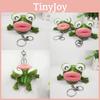 Charming Fun And Green Plush Frog Keychain Cartoon Toy Perfect For Girls Gifts