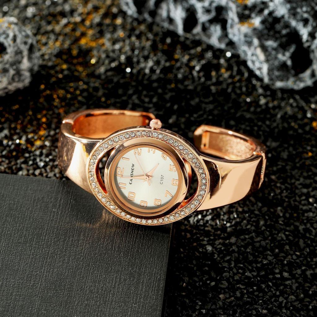 CANSNOW Браслет Часы Женские Часы из нержавеющей стали Модные Женские Часы с бриллиантами
