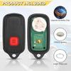 Key Fob Replacement for 1999-2009 Toyota 4Runner/ 2001-2007 Sequoia Car Keyless Entry Remote Control,HYQ12BBX HYQ12BAN,4 Buttons