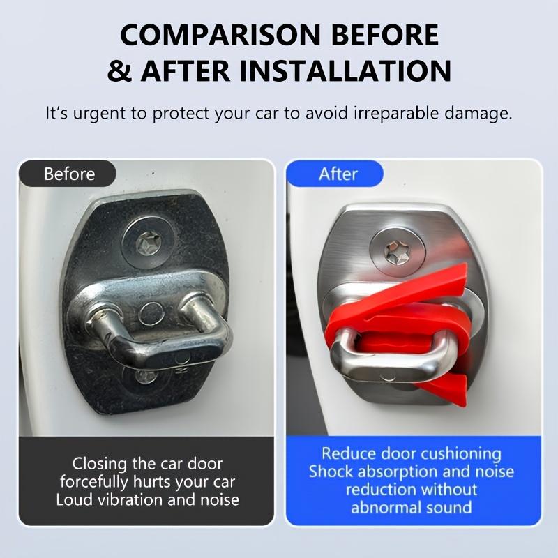 5 Pcs Silicone Car Door and Trunk Lock Pads, Shock Absorbing Latch Protective Covers for Quiet Closing and Anti-Collision