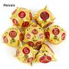 7 Pcs Golden Red Meteor Hammer Metal Dice Solid Metal Polyhedral Dice Set Suitable for Role-Playing RPG Board Game Card Game