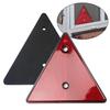 2PCS Trailer Red Triangle Reflectors For Gate Posts Rear Reflectors Screw-on Caravan Triangle Reflective For Trailer Bike