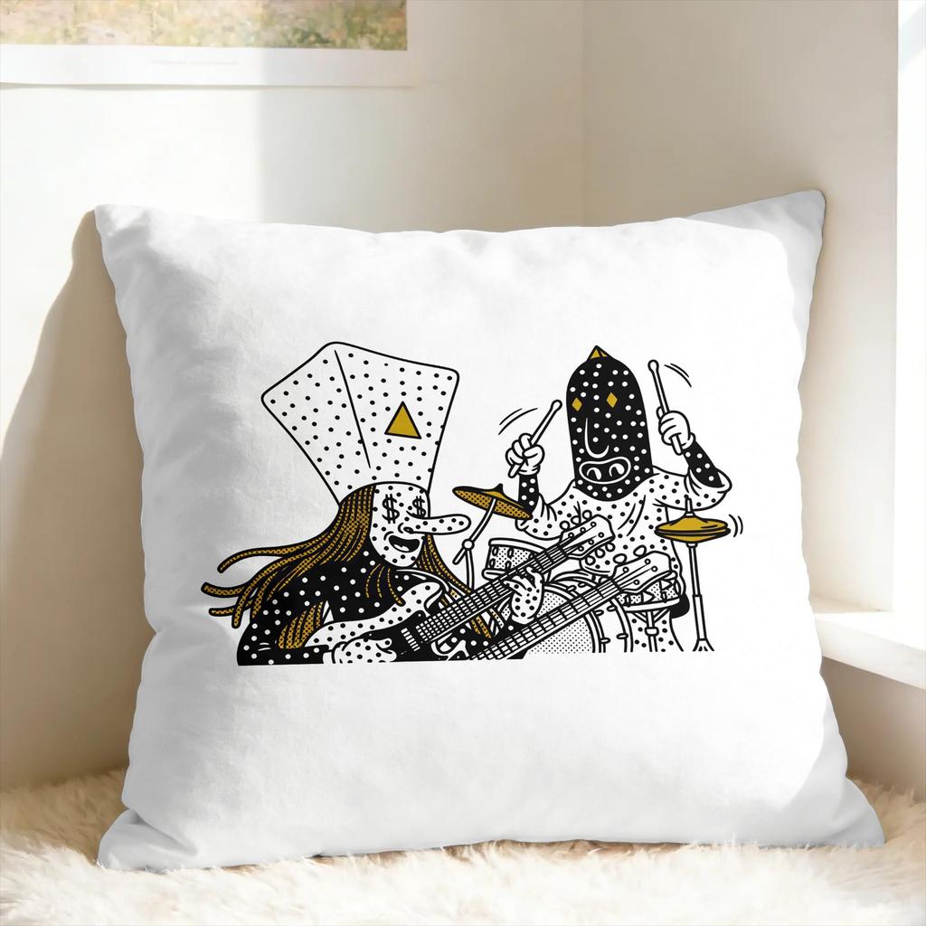 Angine De Poitrine Band Pillow Cover Novelty Pillow Case For Living Room Bed Chair Custom Pillowcases Birthday Gift