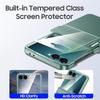 Для Samsung Galaxy Z Flip 7 с держателем для карт [RFID-блокировка] и защитой шарнира и HD-защитой экрана, Прочный противоударный чехол для телефона - Мятно-зеленый