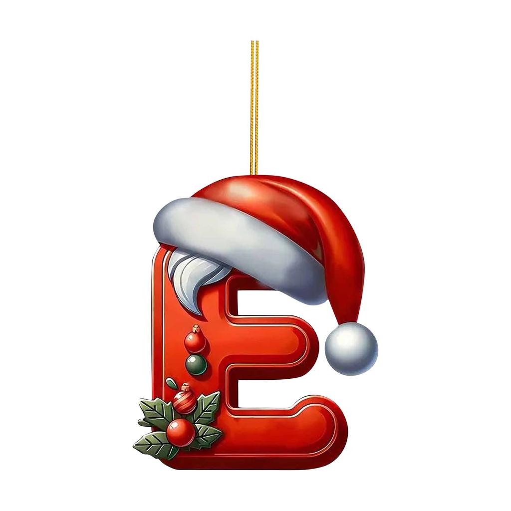 Рождественская елка из 26 букв, подвесное персонализированное украшение в виде рождественской буквы