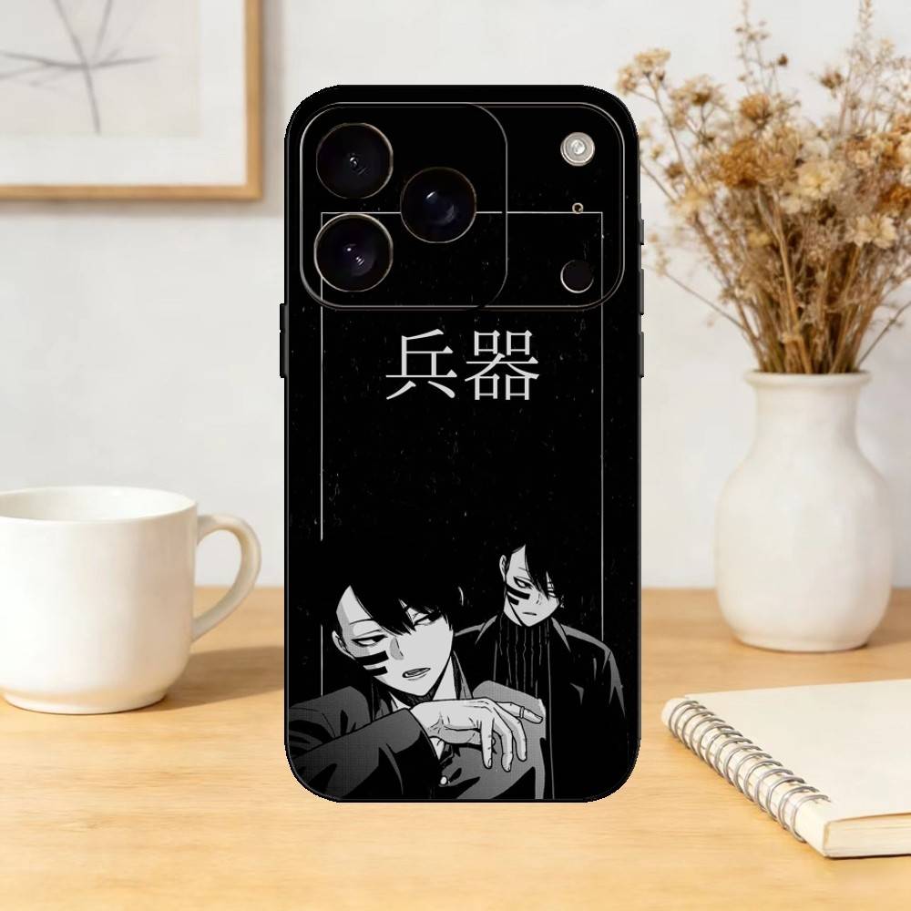 TOUGEN ANKI S-Shiki Ichinose Чехол для телефона Силиконовый черный Мягкий Для IPhone 17,16,15,14,13,12,11,SE,Plus Pro Max